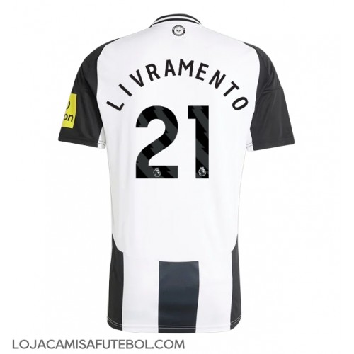 Camisa de Futebol Newcastle United Tino Livramento #21 Equipamento Principal 2024-25 Manga Curta